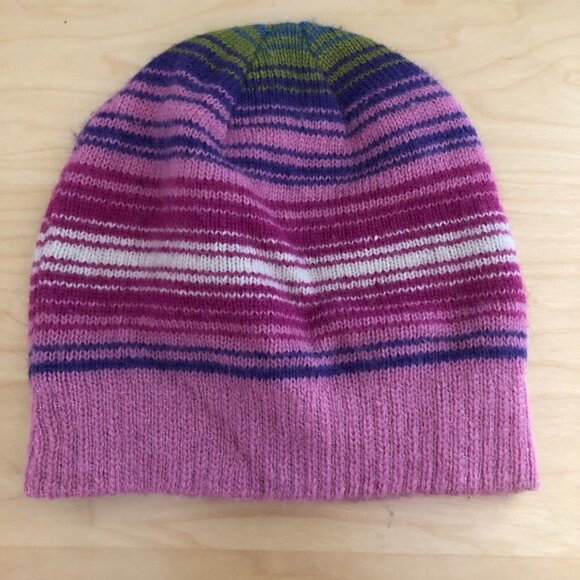 Gorgeous Super Soft Wool Angora Blend Striped Beanie - Picture 1 of 3